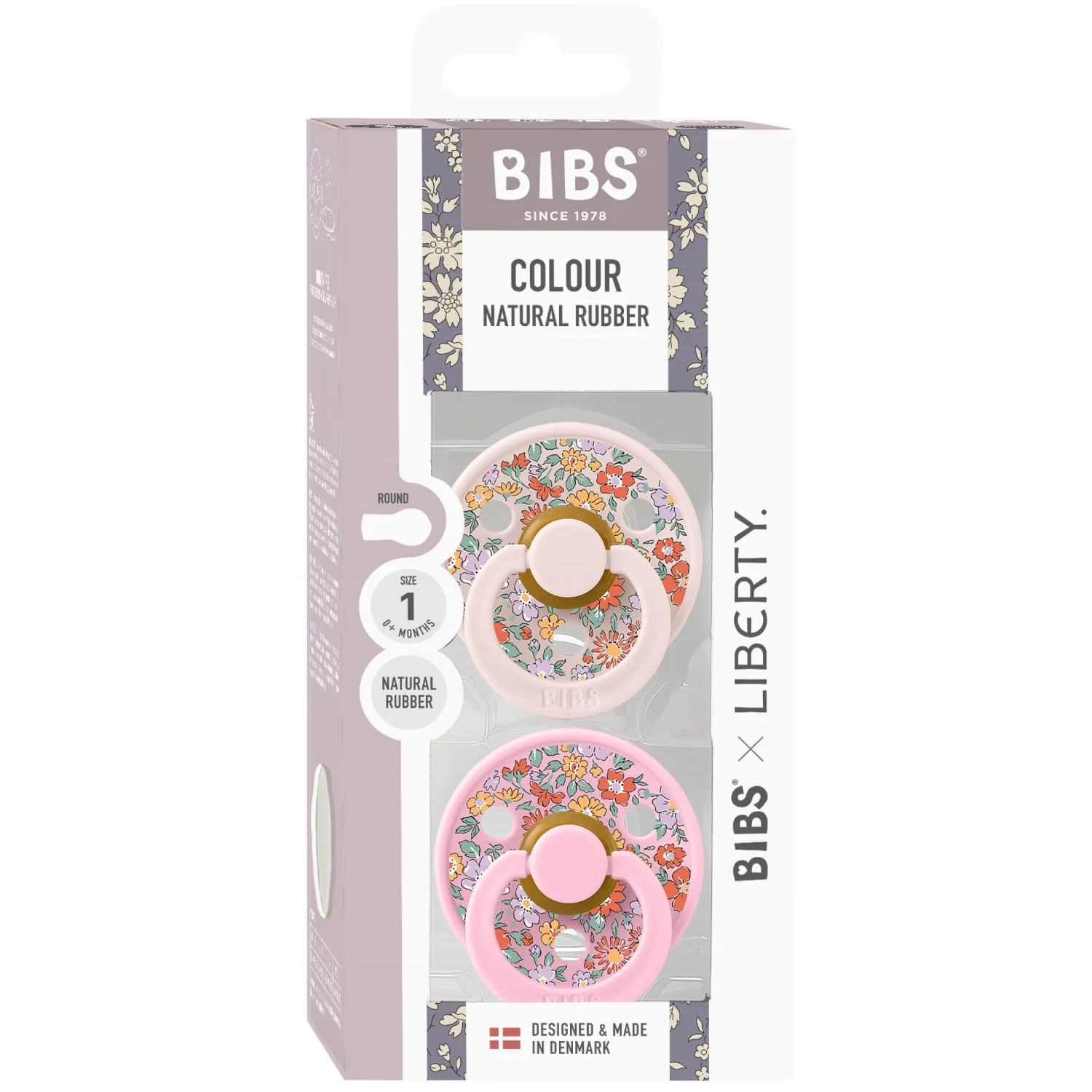 Bibs X Liberty Petal Mix Pacifier Colour 2-Pack Oscar Meadow Latex - Image 4