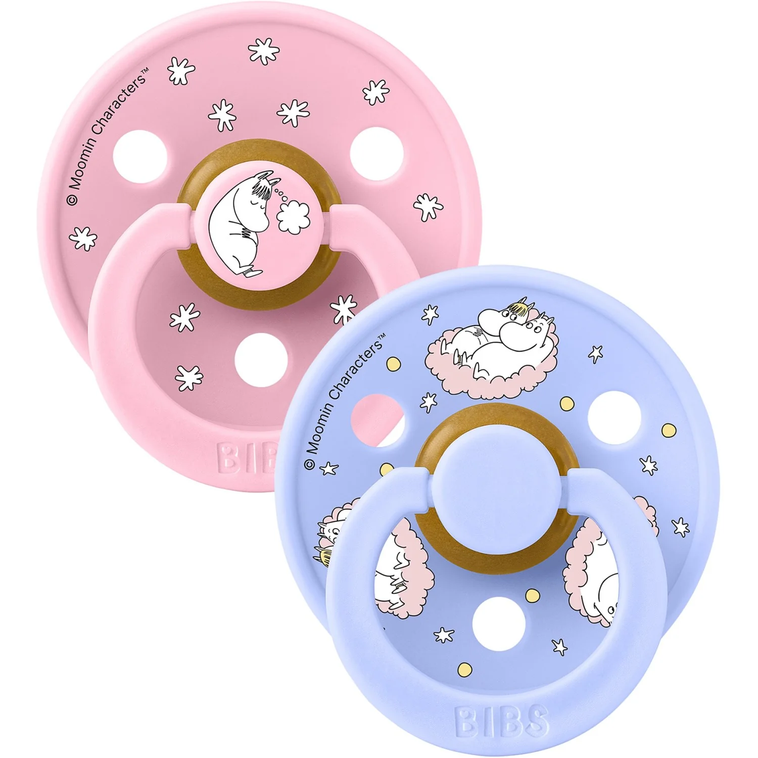 Bibs X Moomin Baby Pink Mix Pacifier Colour 2-Pack Dreaming Latex - Image 14