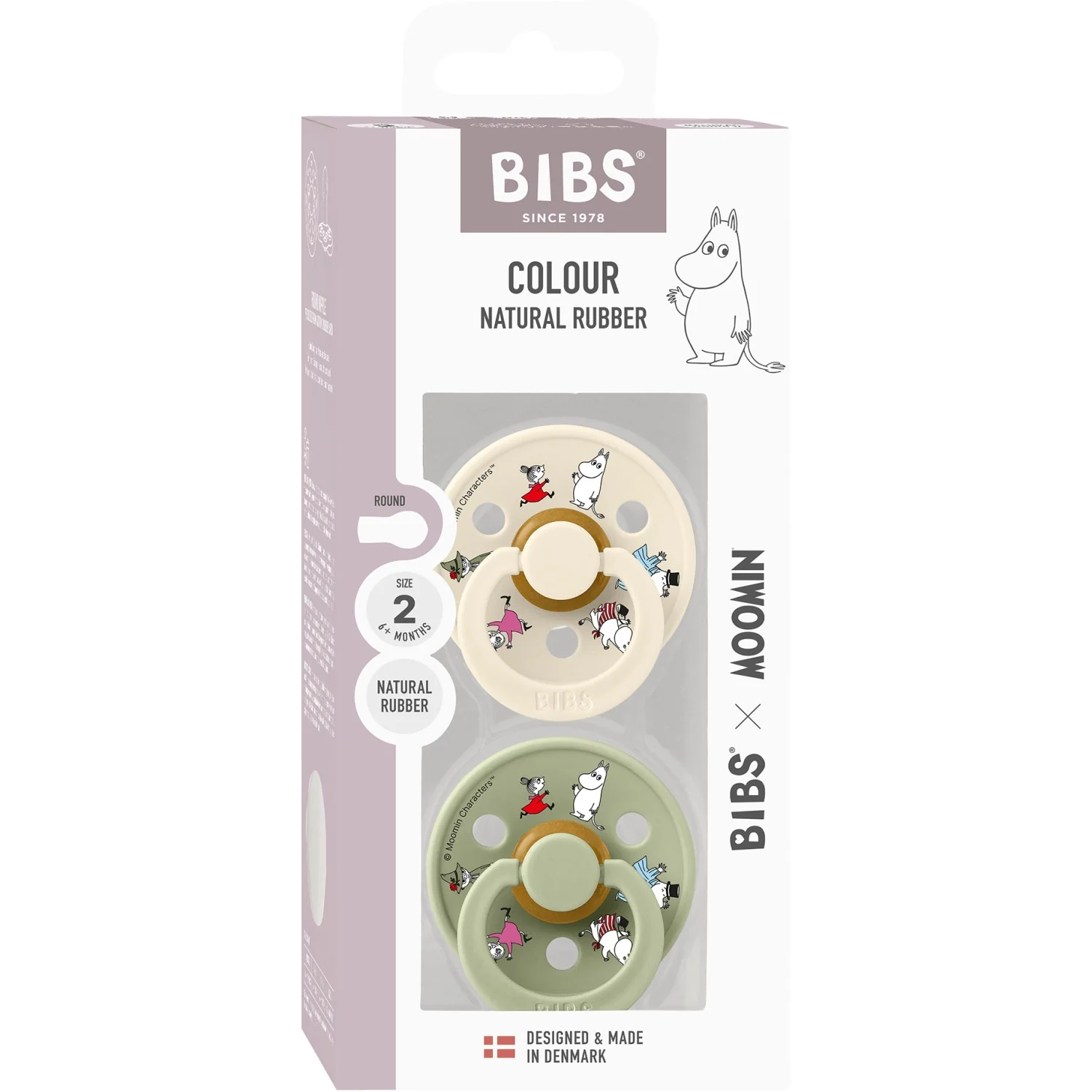 Bibs X Moomin Ivory Mix Pacifier Colour 2-Pack Friends Latex - Image 13