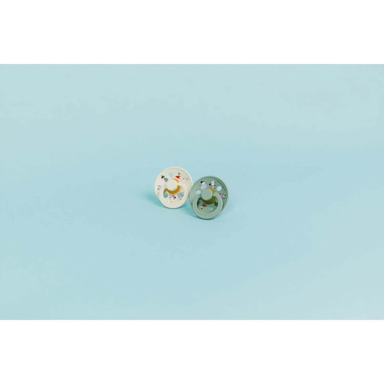 Bibs X Moomin Ivory/sage Colour Pacifier & Loop Clip Gift Set Latex - Image 12