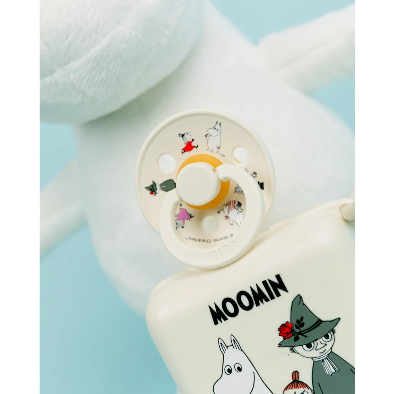 Bibs X Moomin Ivory/sage Colour Pacifier & Loop Clip Gift Set Latex - Image 13