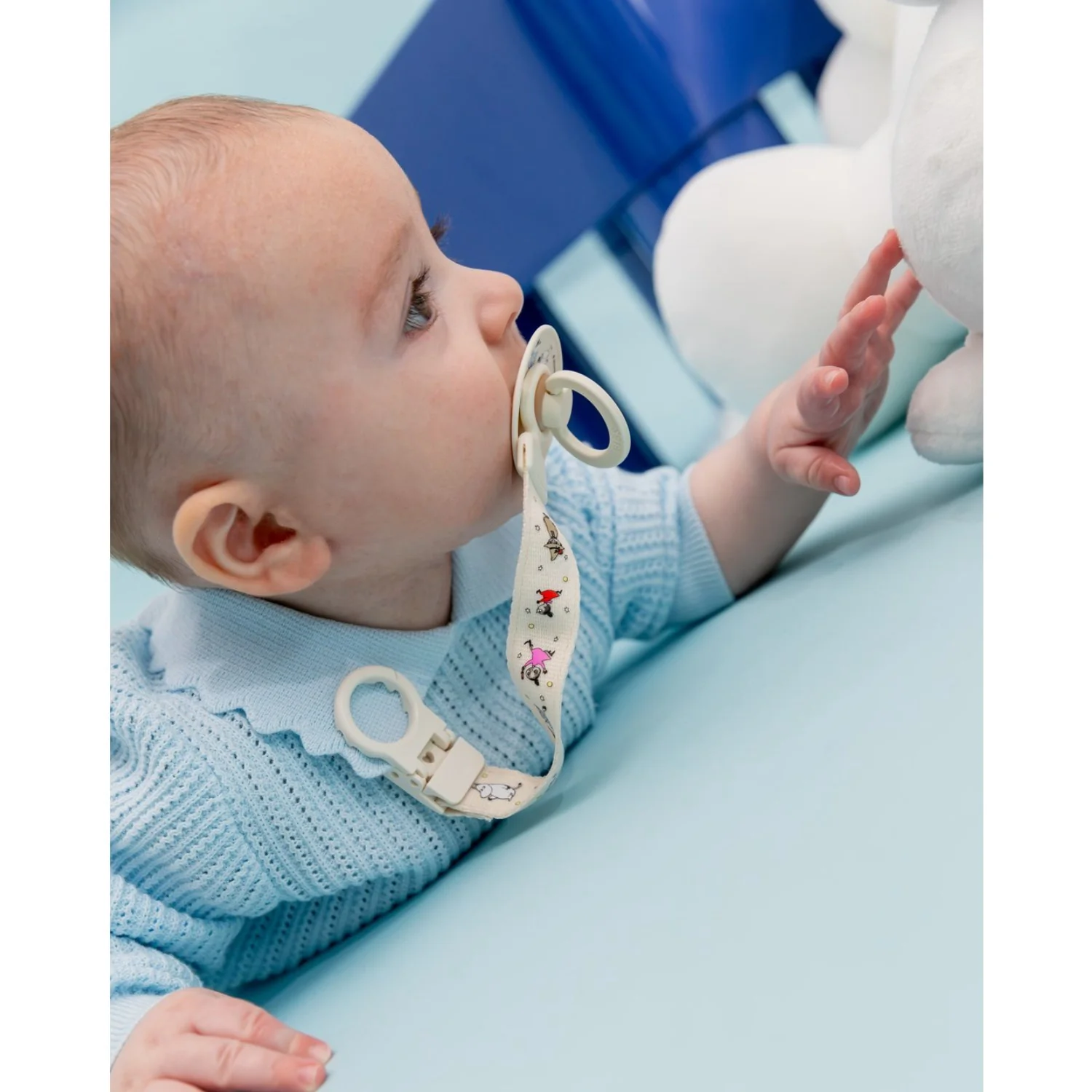 Bibs X Moomin Ivory/sage Colour Pacifier & Loop Clip Gift Set Latex - Image 4