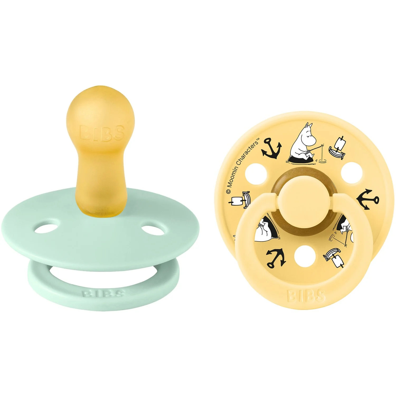 Bibs X Moomin Nordic Mint Mix Pacifier Colour 2-Pack Sailing Latex - Image 16