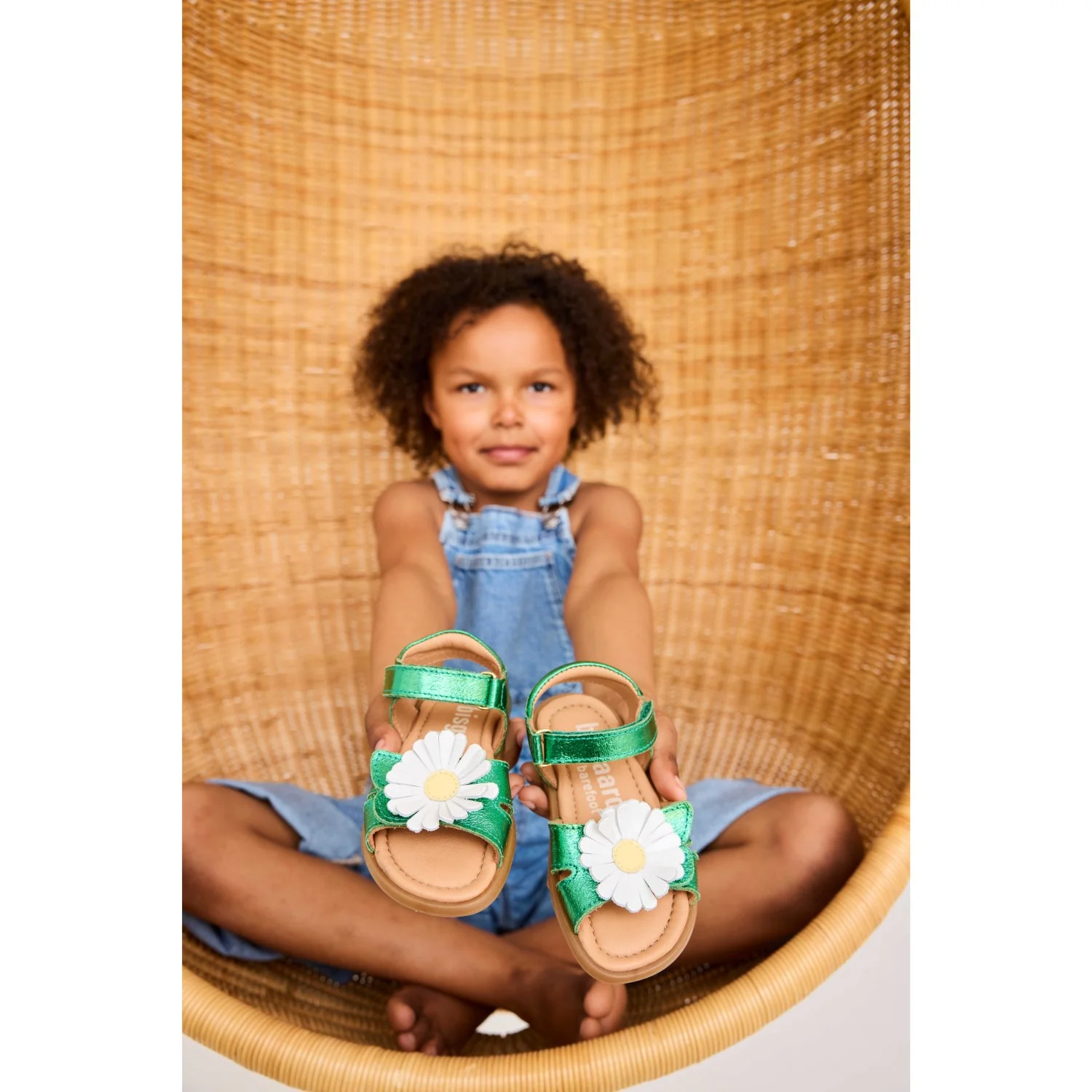 Bisgaard Green Metallic Barefoot Oya Sandal - Image 6