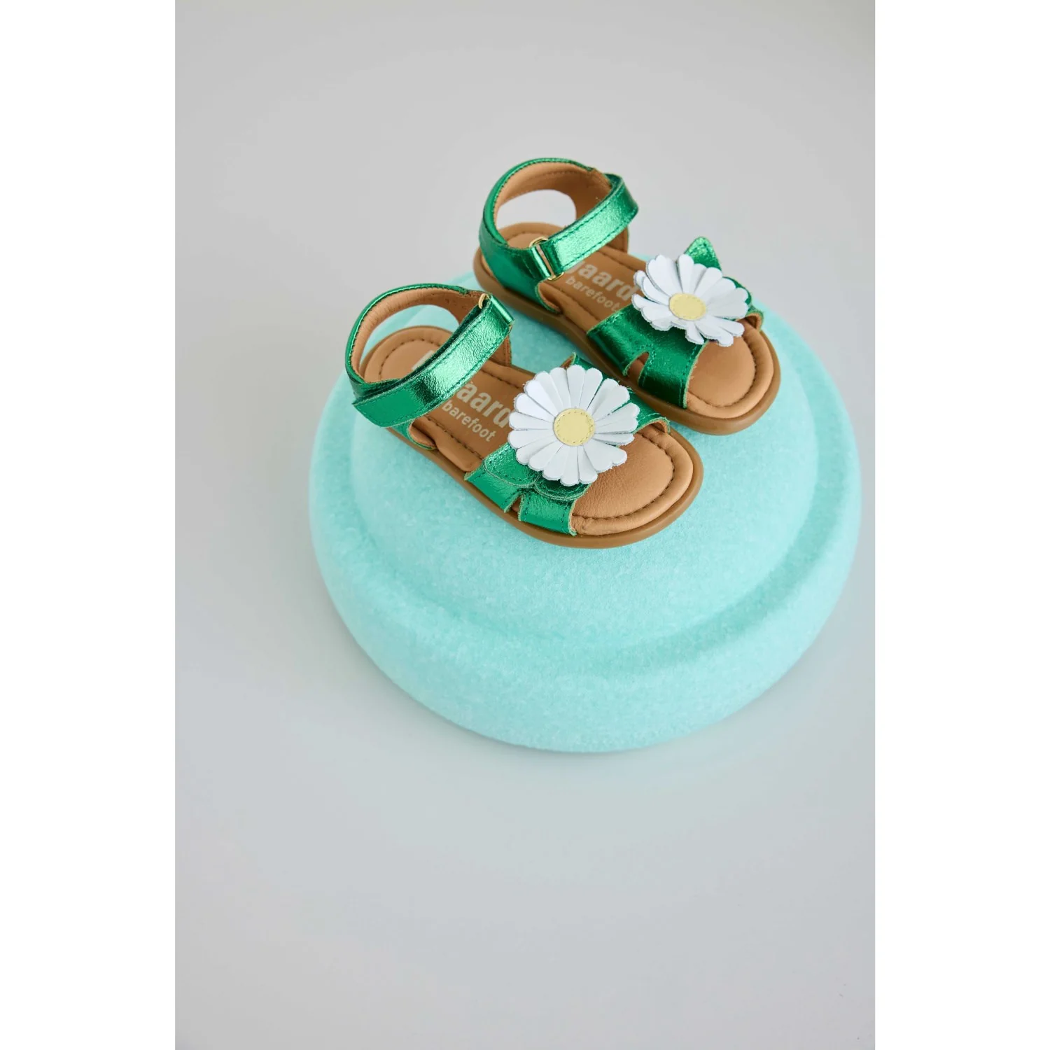 Bisgaard Green Metallic Barefoot Oya Sandal - Image 7