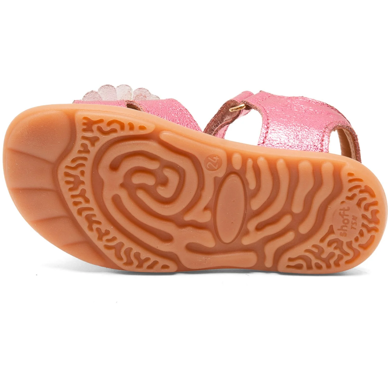 Bisgaard Pink Metallic Barefoot Oya Sandal - Image 3