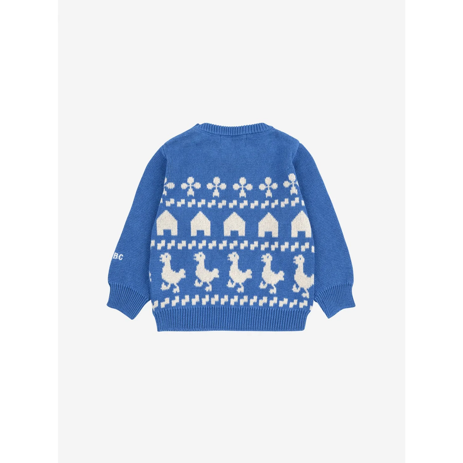 Bobo Choses Blue Farm Jaquard Jumper - Image 5