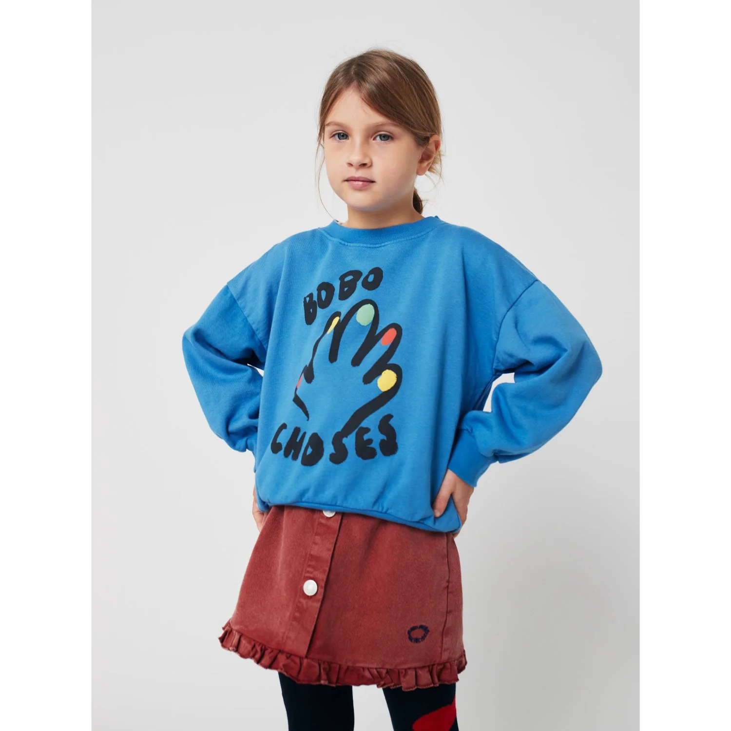 Bobo Choses Blue High Five Sweatshirt - Image 5