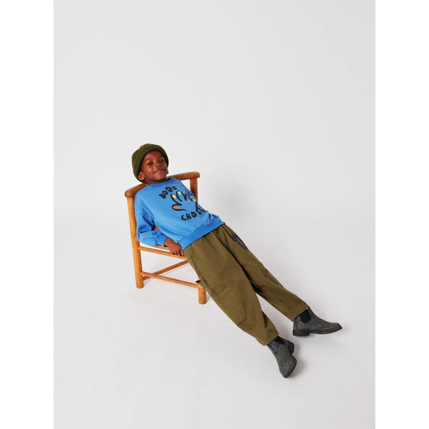 Bobo Choses Blue High Five Sweatshirt - Image 7