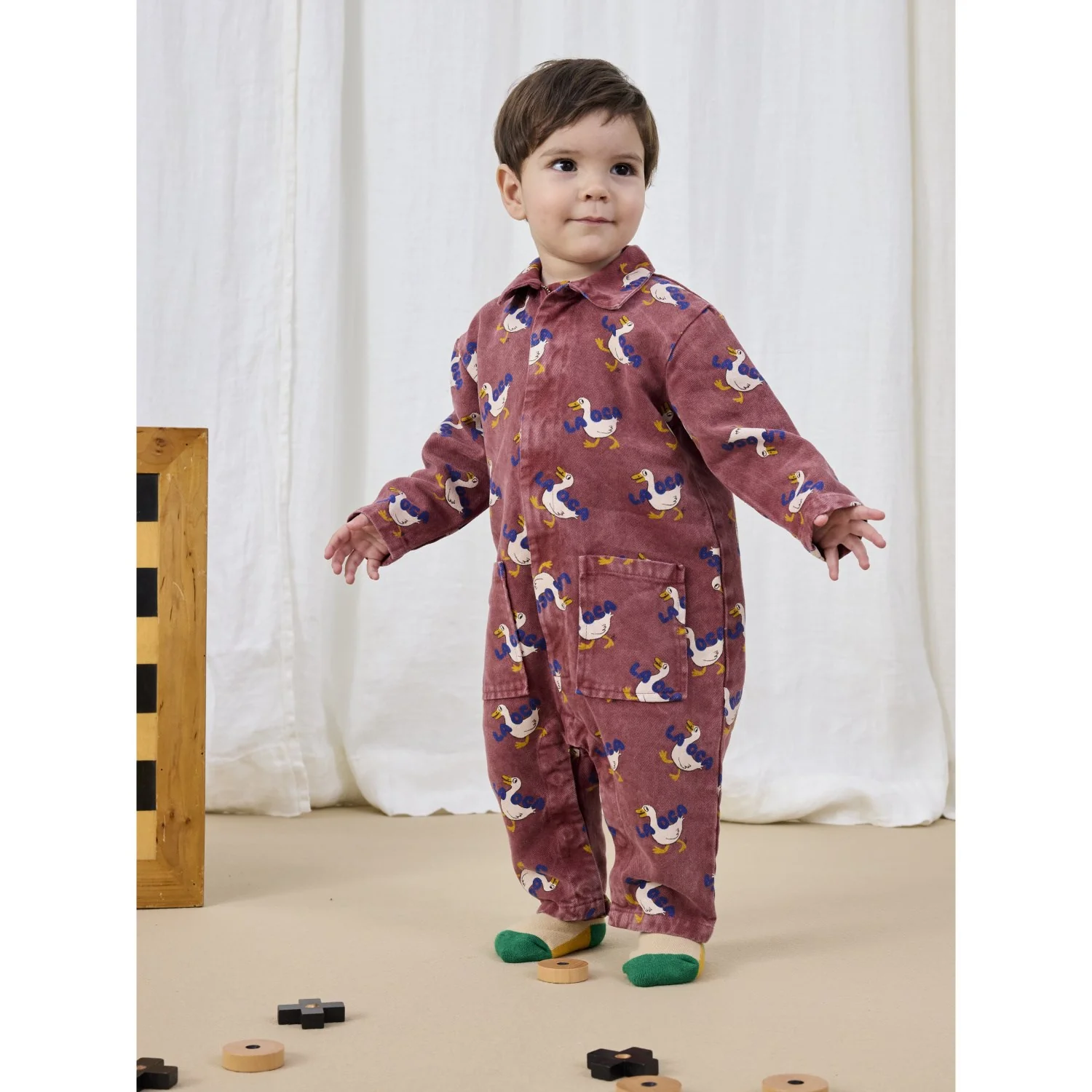 Bobo Choses Brown La Oca All Over Woven Overall - Image 8