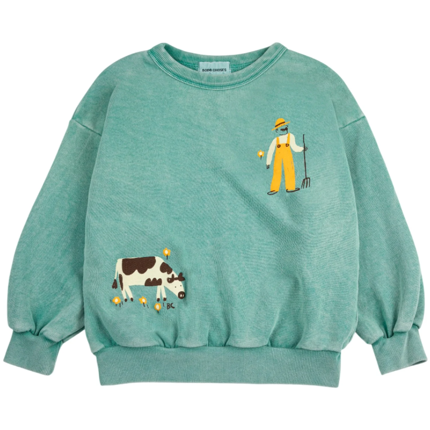 Bobo Choses Green Farm Adventure Sweatshirt