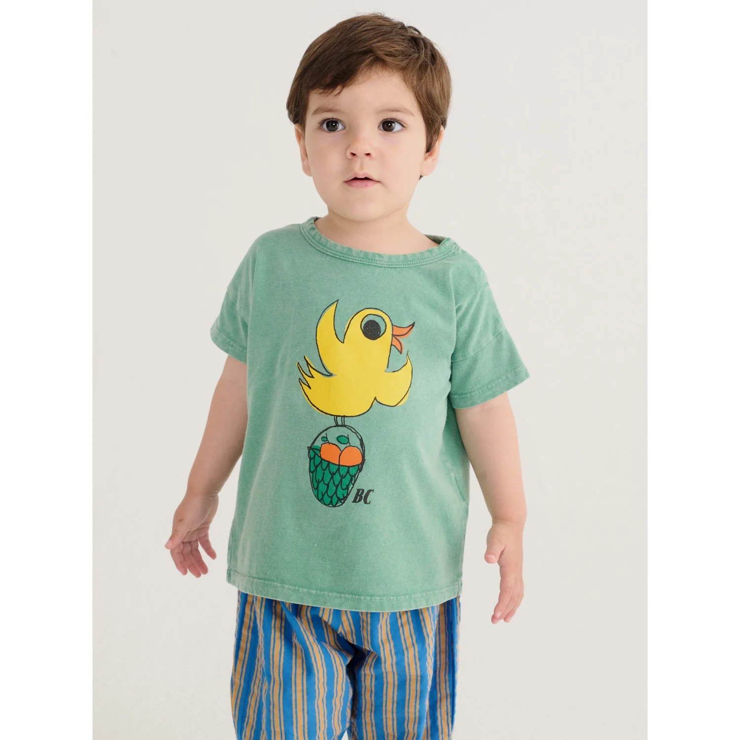 Bobo Choses Green Flying Oranges T-Shirt - Image 2