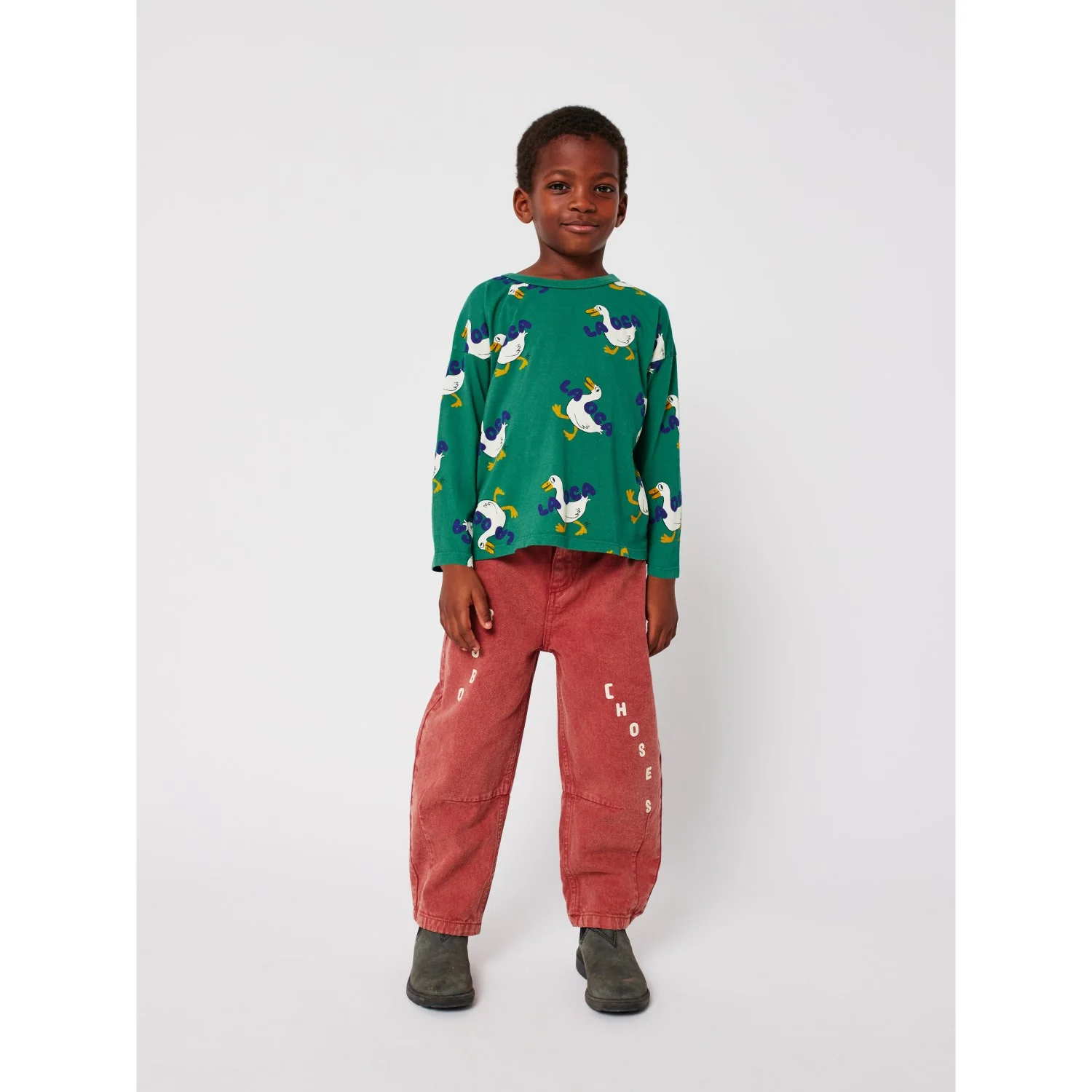 Bobo Choses Green La Oca All Over T-Shirt - Image 3