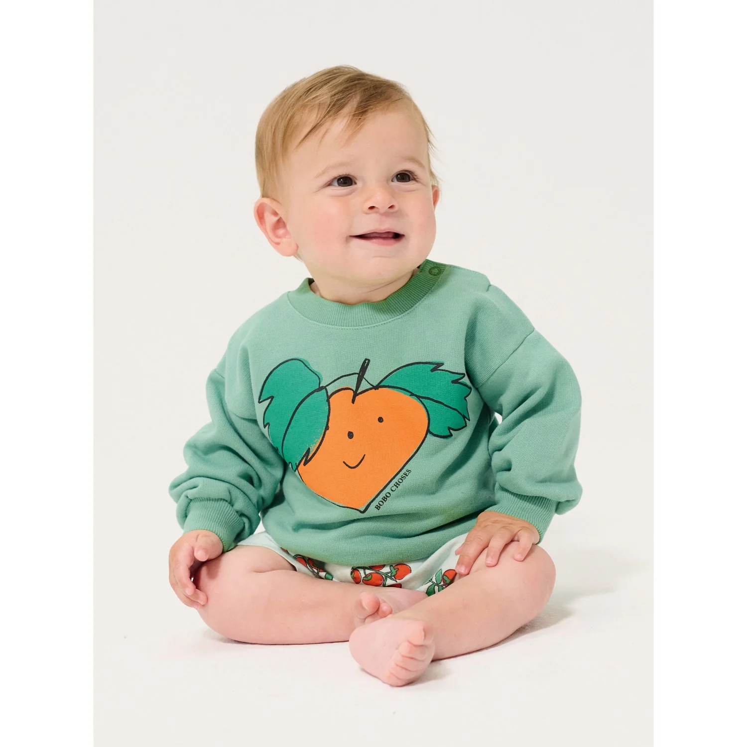 Bobo Choses Green Tangerine Sweatshirt - Image 3
