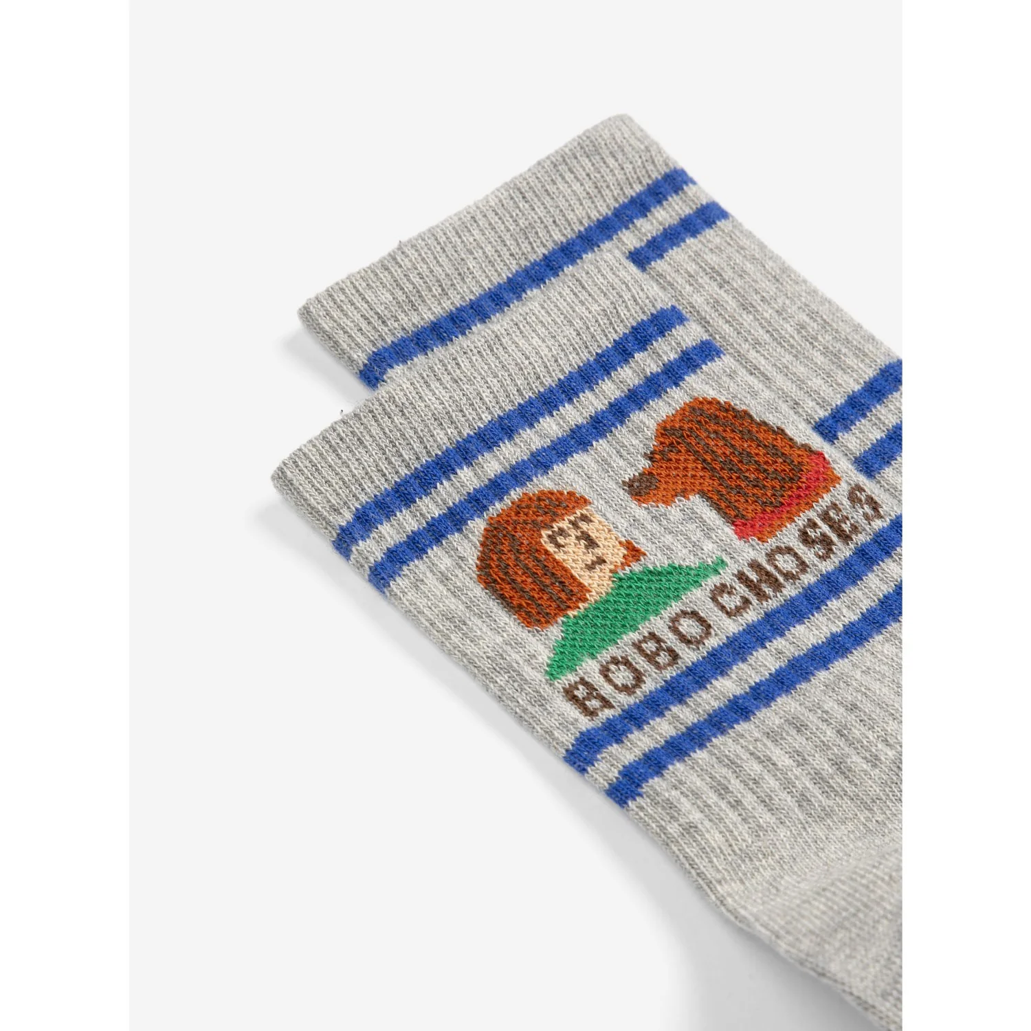 Bobo Choses Heather Grey Friends In A Pickle Short Socks - Image 3