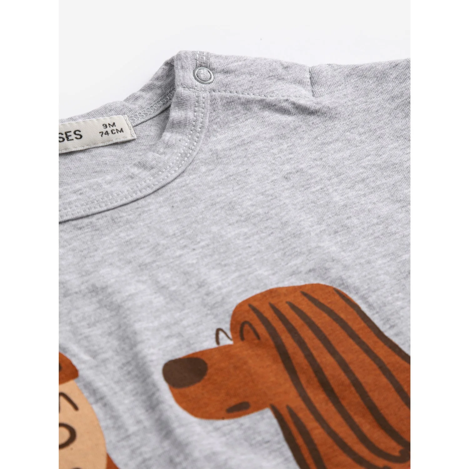 Bobo Choses Heather Grey Friends In A Pickle T-Shirt - Image 3