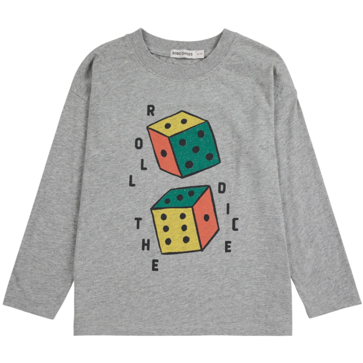 Bobo Choses Heather Grey Roll The Dice T-Shirt