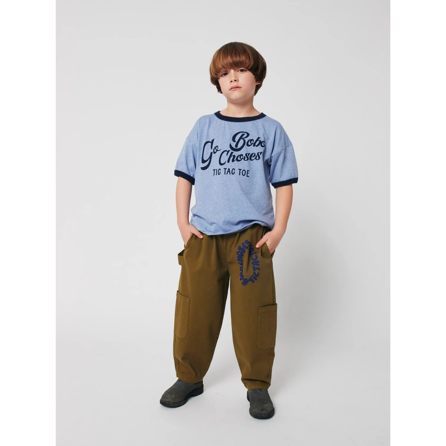 Bobo Choses Light Blue Go Bobo T-Shirt - Image 3