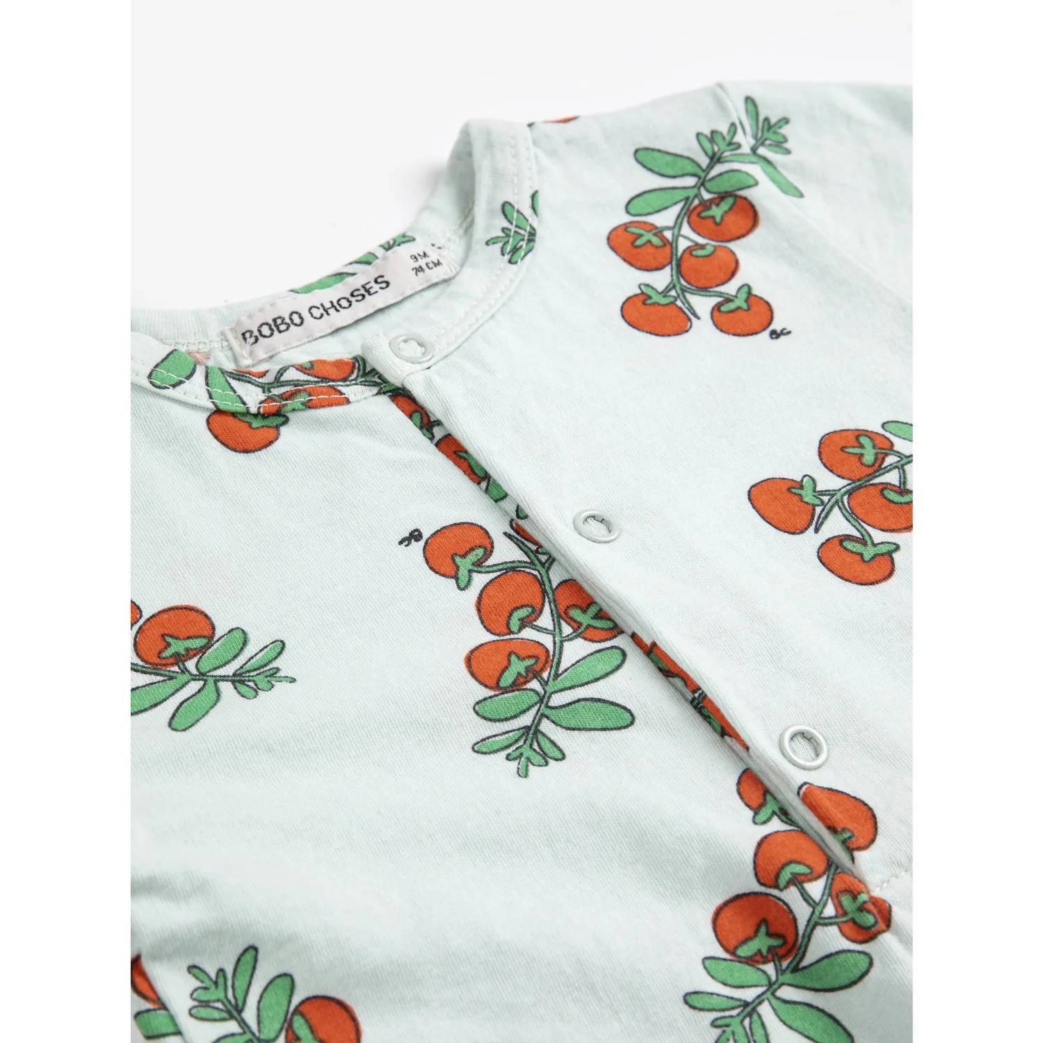 Bobo Choses Light Blue Juicy Tomatoes All Over Playsuit - Image 4