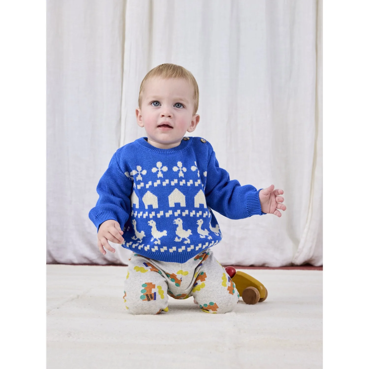 Bobo Choses Light Heather Grey Bobo Choo Choo All Over Leggings - Image 6