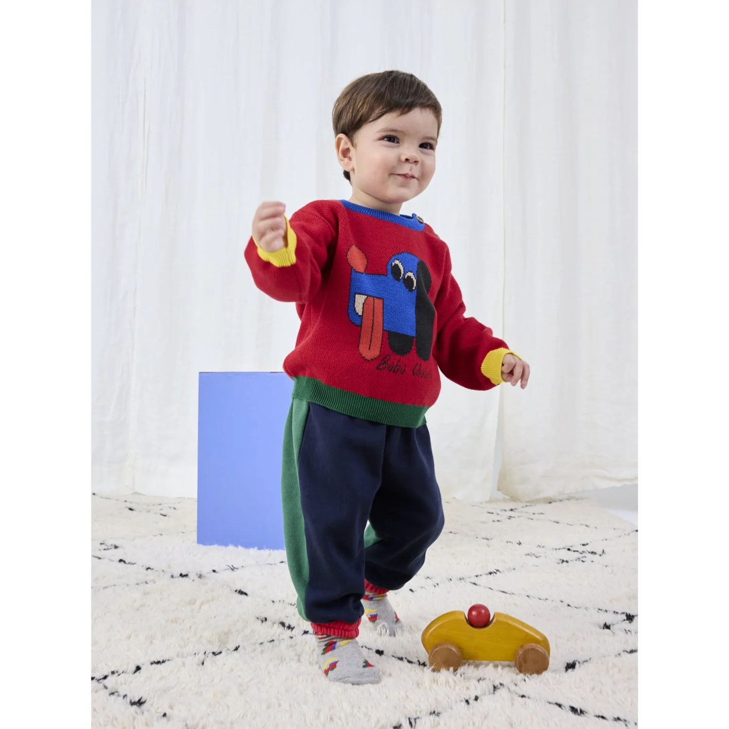 Bobo Choses Light Heather Grey Bobo Choo Choo All Over Long Socks - Image 3