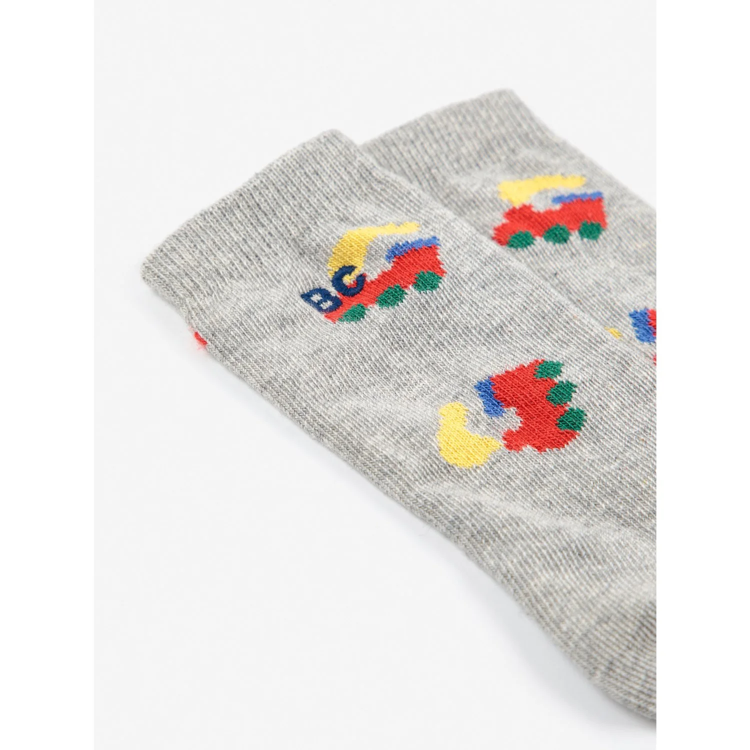 Bobo Choses Light Heather Grey Bobo Choo Choo All Over Long Socks - Image 4