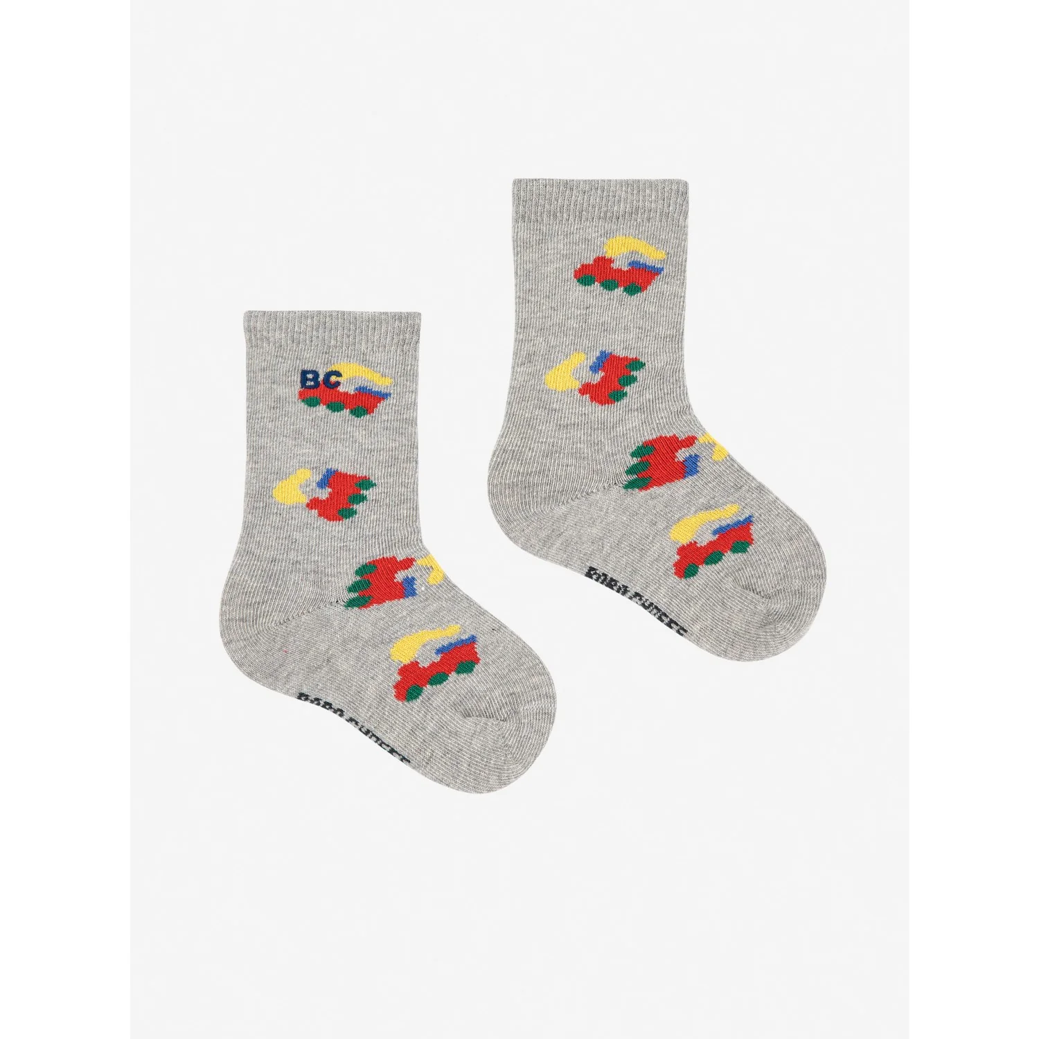 Bobo Choses Light Heather Grey Bobo Choo Choo All Over Long Socks - Image 5