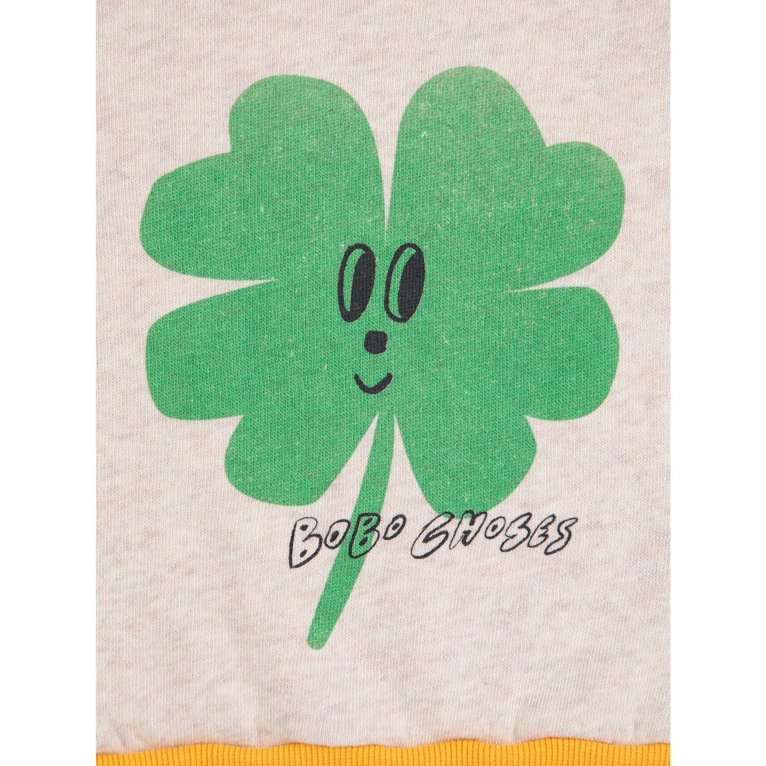 Bobo Choses Light Heather Grey Lucky Clover Sweatshirt - Image 2