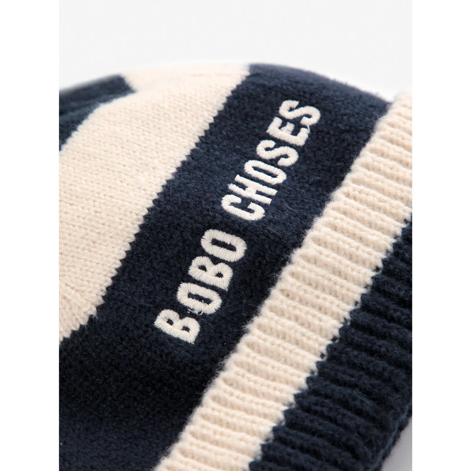 Bobo Choses Midnight Blue Striped Beanie - Image 5