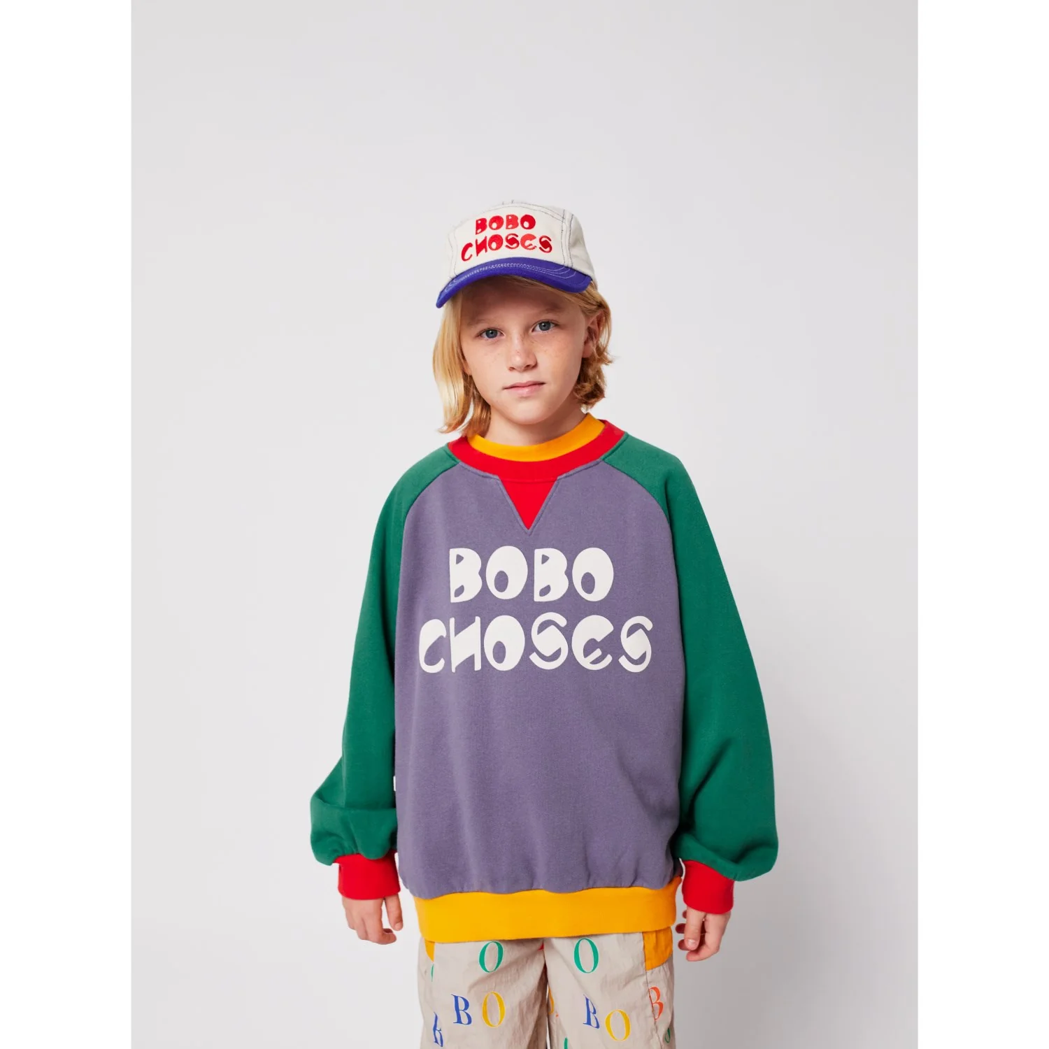 Bobo Choses Multicolor Color Block Ranglan Sweatshirt - Image 2