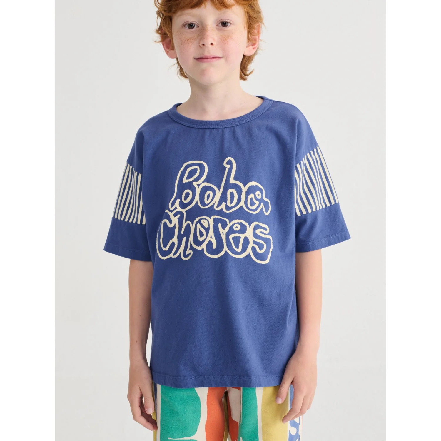 Bobo Choses Navy Blue Bobo Choses By Hand T-Shirt - Image 2
