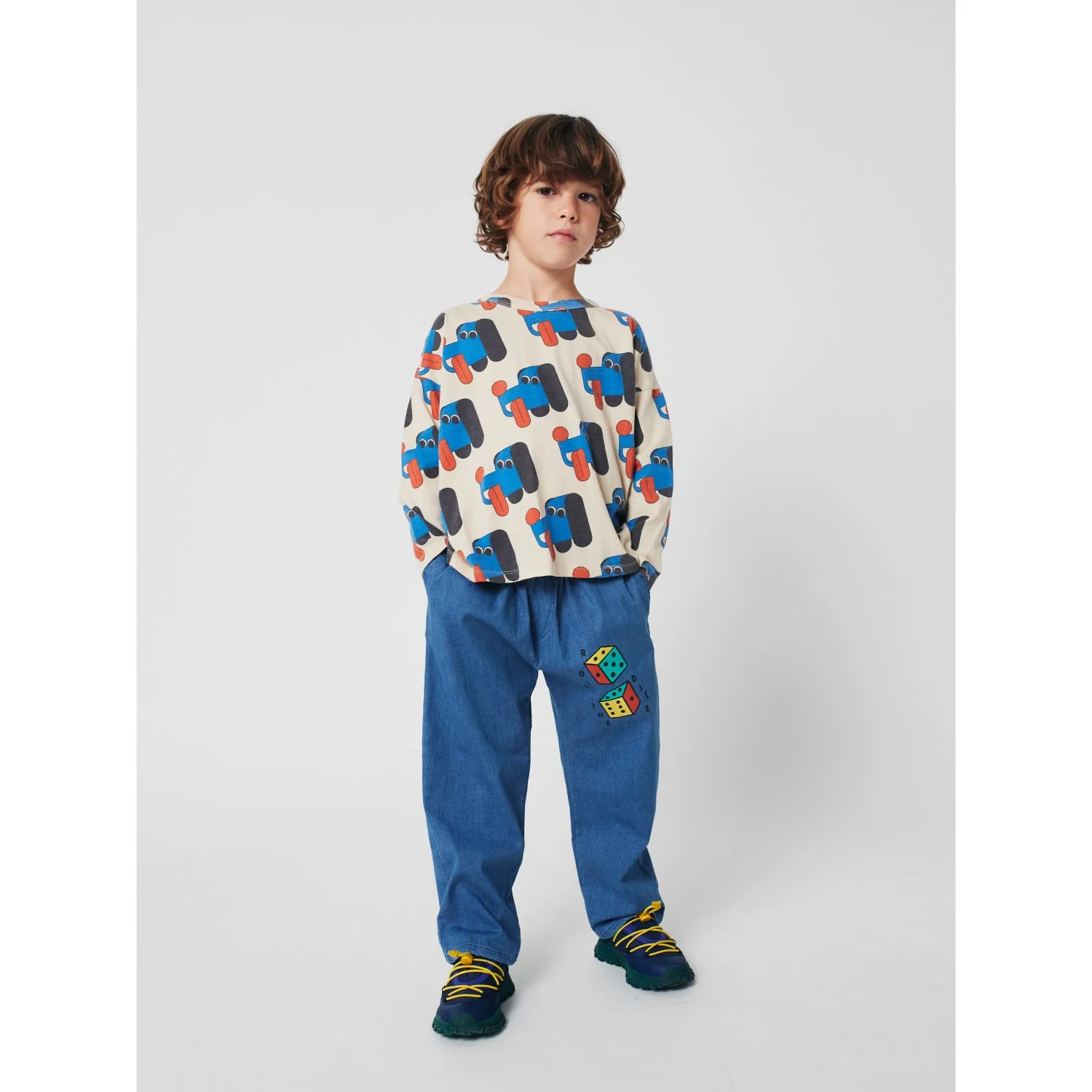 Bobo Choses Offwhite Doggy Mate All Over T-Shirt - Image 3