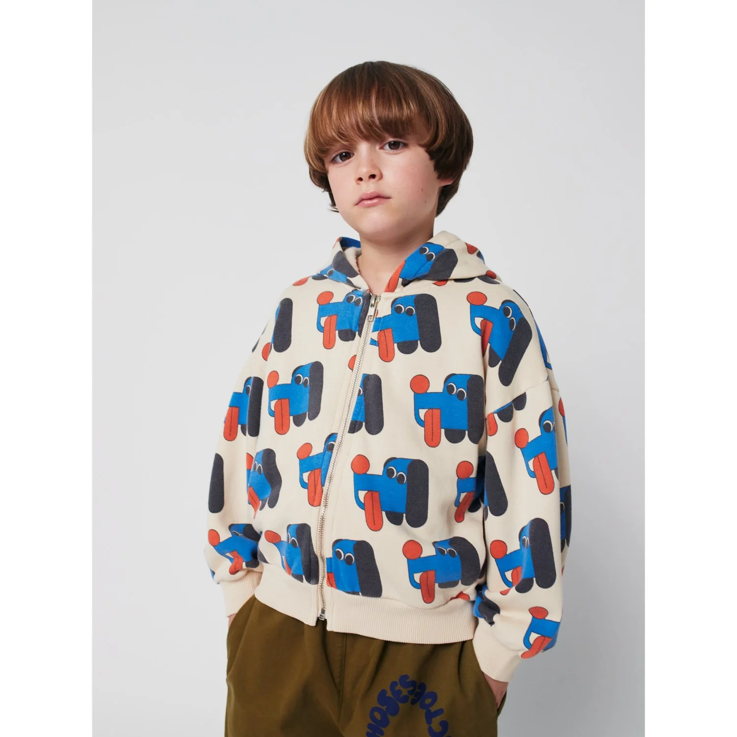 Bobo Choses Offwhite Doggy Mate All Over Zipped Hoodie - Image 4