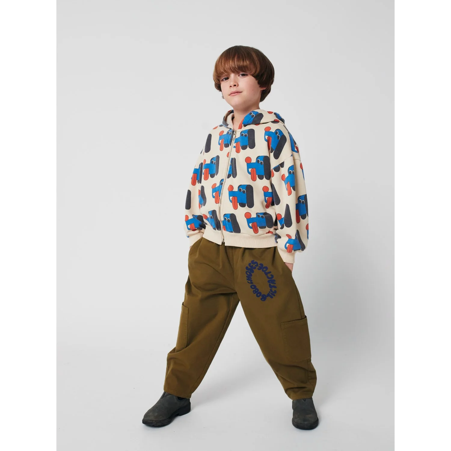 Bobo Choses Offwhite Doggy Mate All Over Zipped Hoodie - Image 6