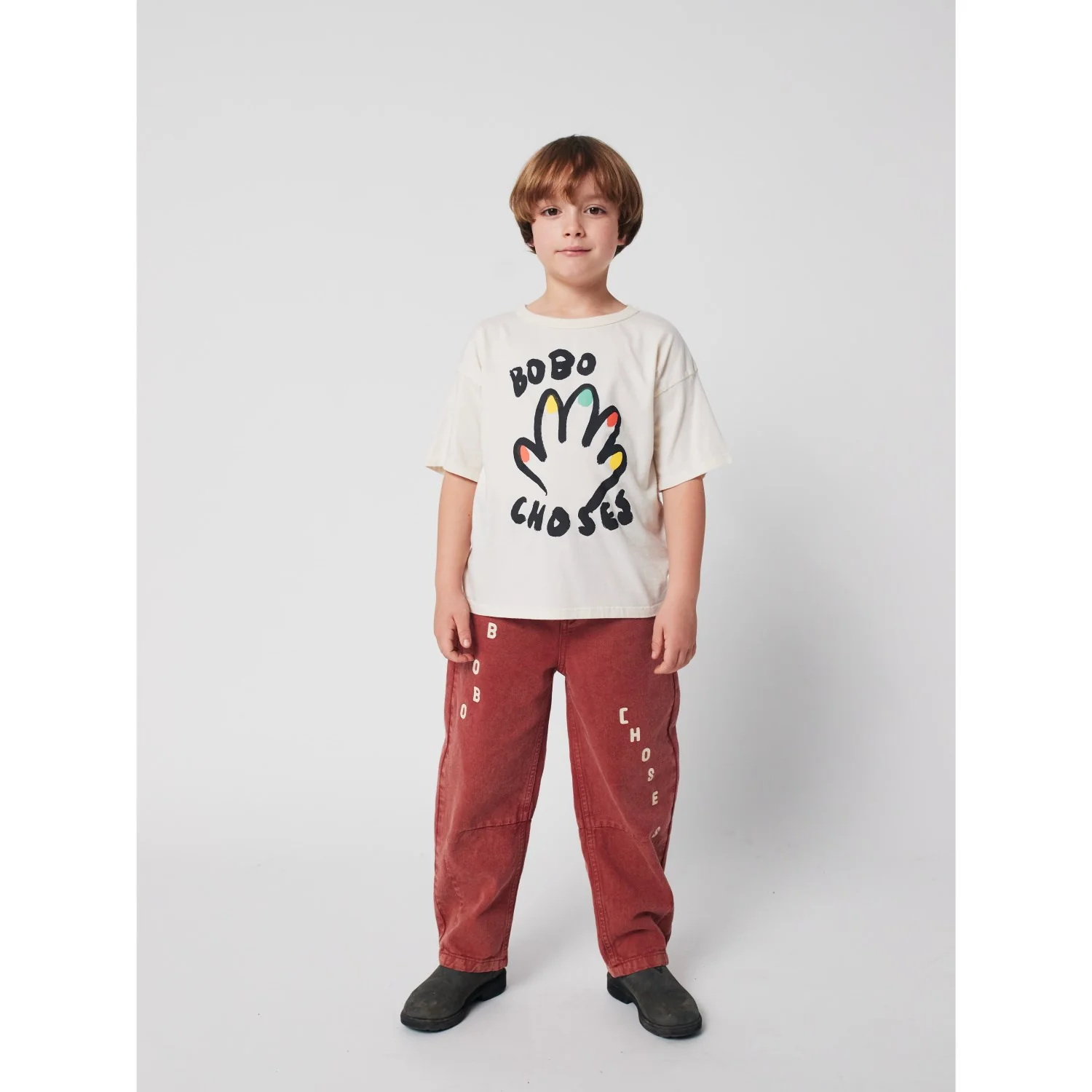 Bobo Choses Offwhite High Five T-Shirt - Image 9