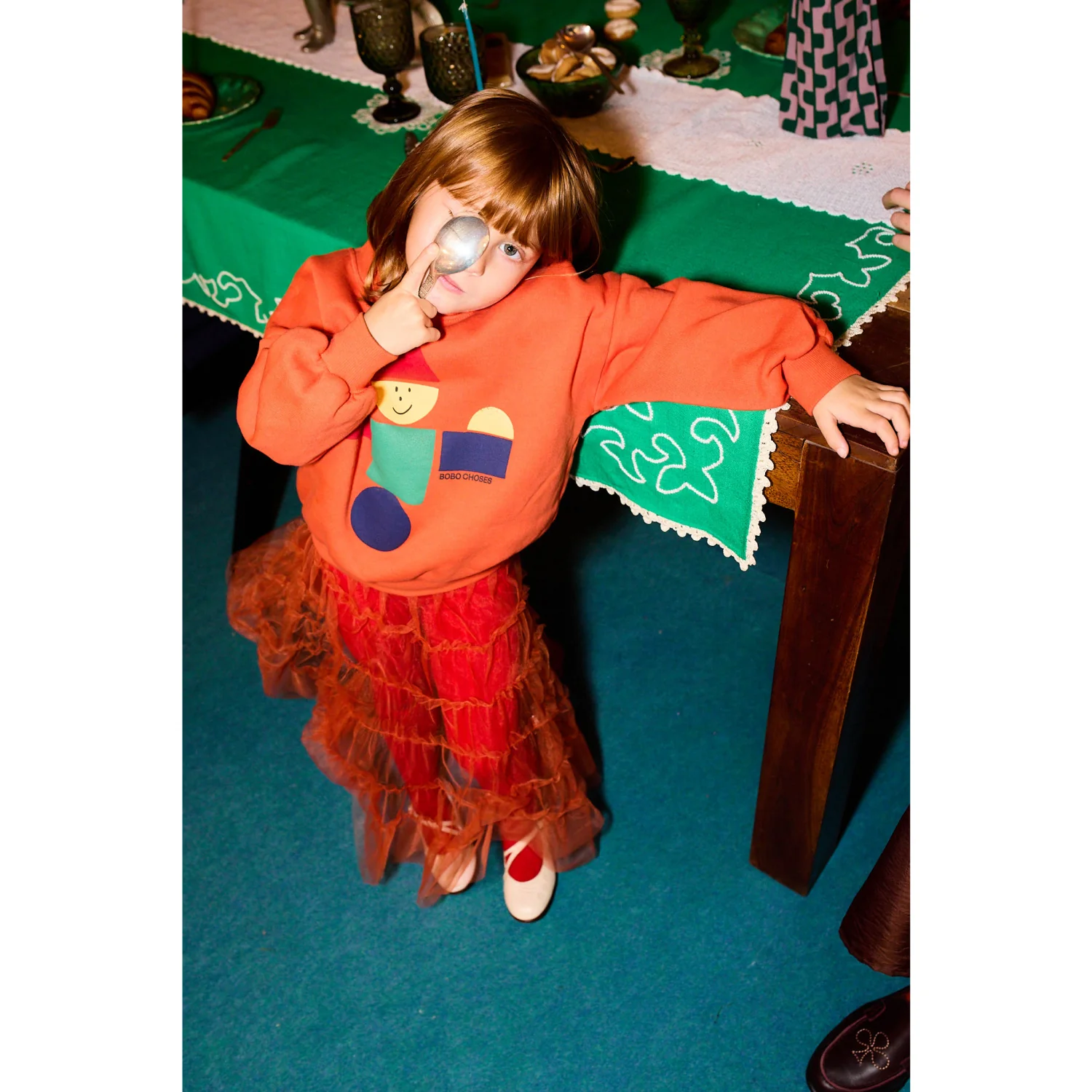 Bobo Choses Orange Wooden Toy Sweatshirt - Image 2