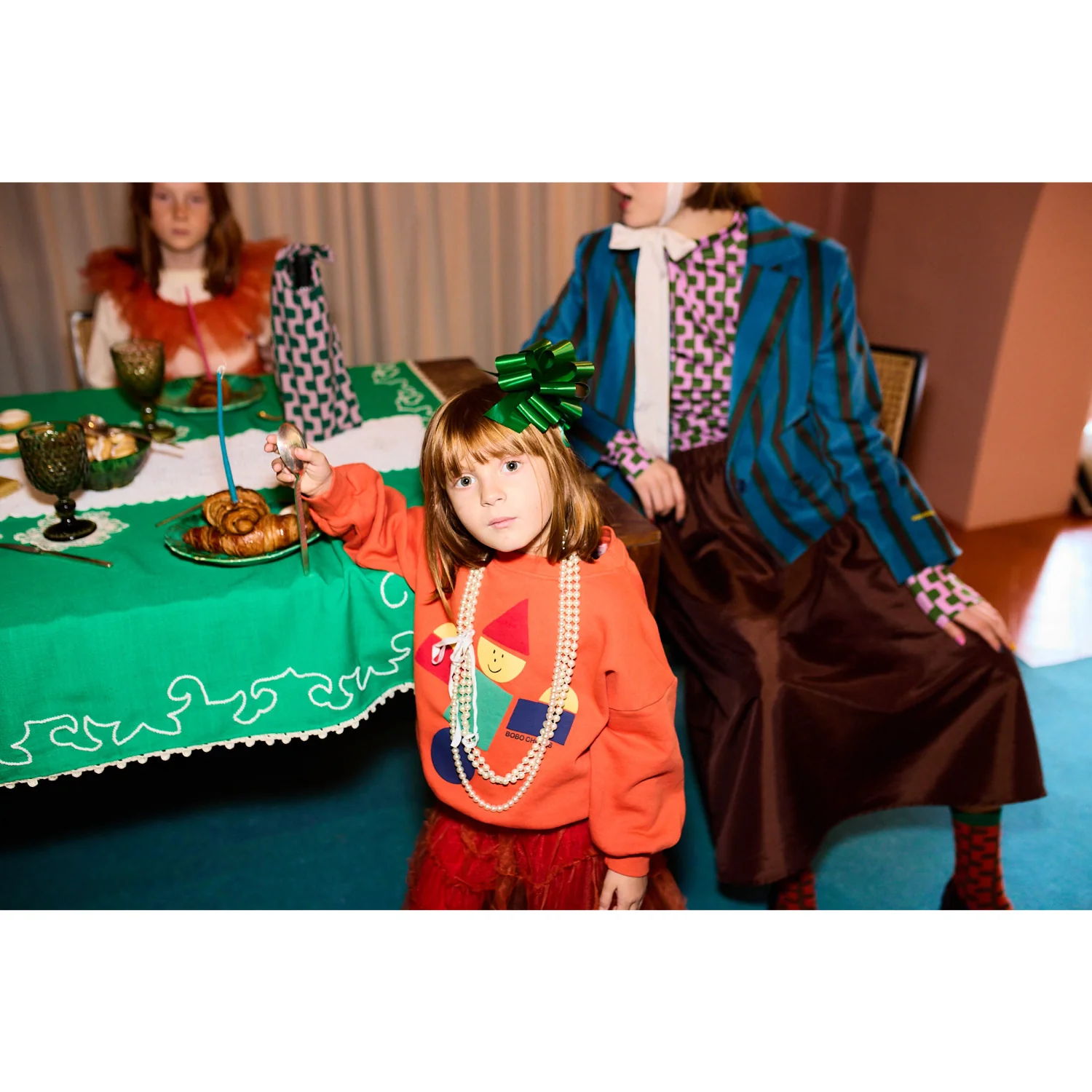 Bobo Choses Orange Wooden Toy Sweatshirt - Image 6