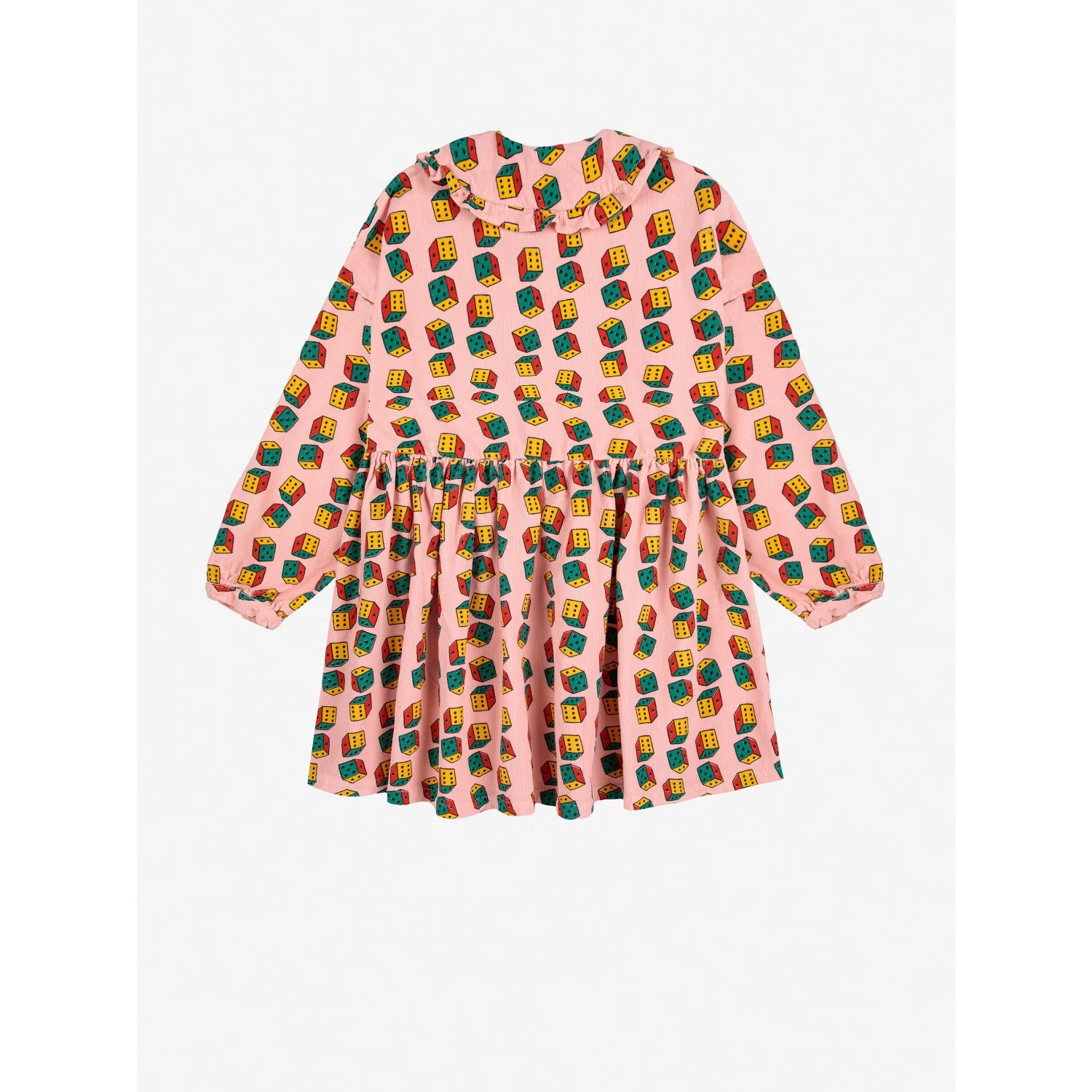 Bobo Choses Pink Dices All Over Micro Corduroy Dress - Image 4