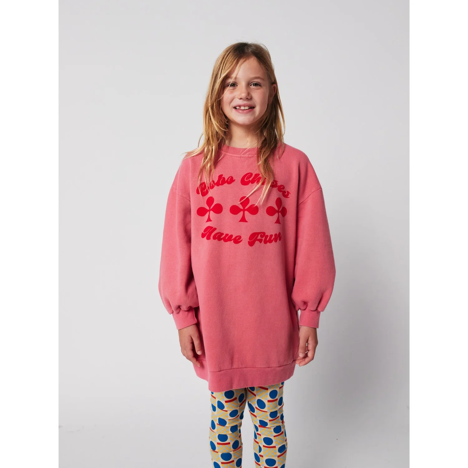 Bobo Choses Pink Have Fun Sweatshirt Dress - Image 2