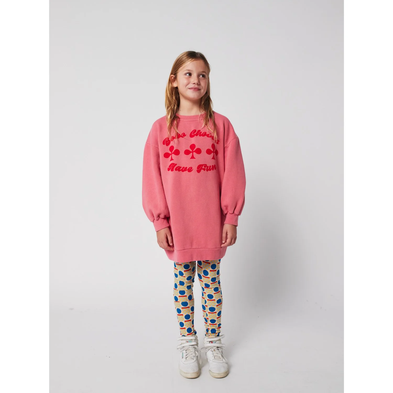 Bobo Choses Pink Have Fun Sweatshirt Dress - Image 3