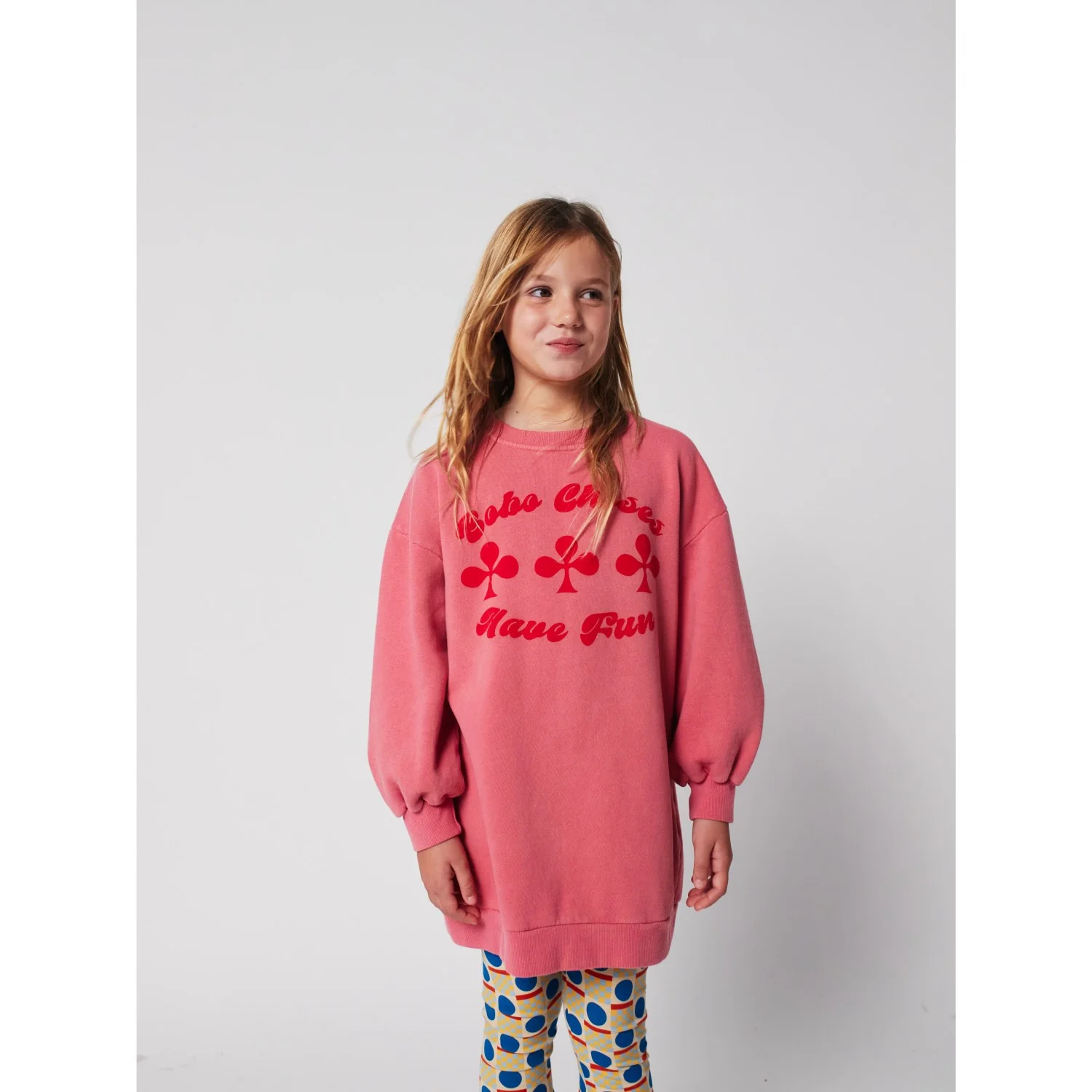 Bobo Choses Pink Have Fun Sweatshirt Dress - Image 4