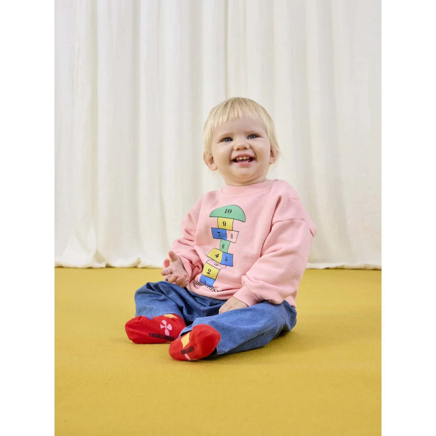 Bobo Choses Pink Hopscotch Sweatshirt - Image 3