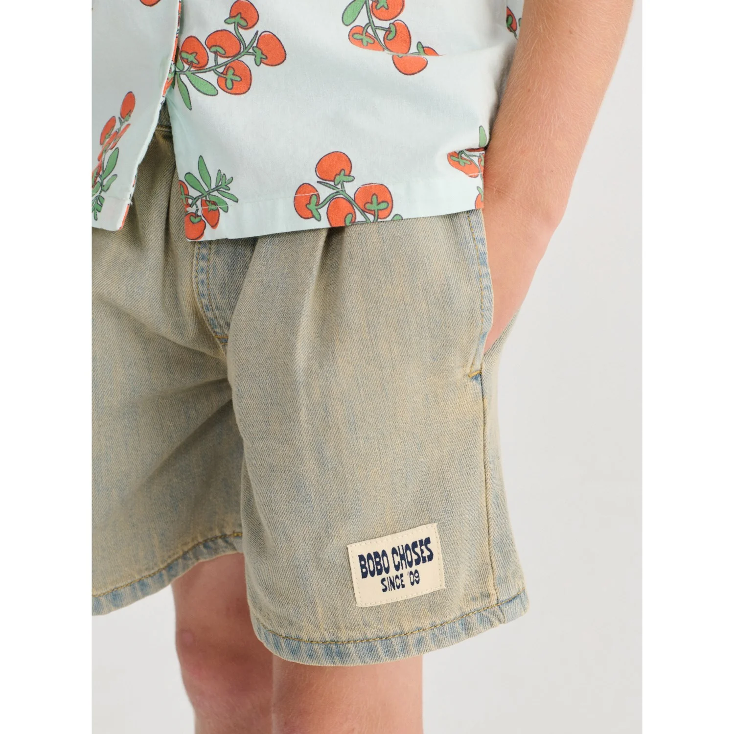 Bobo Choses Prussian Blue Bobo Choses Since 09 Denim Bermuda Shorts - Image 2