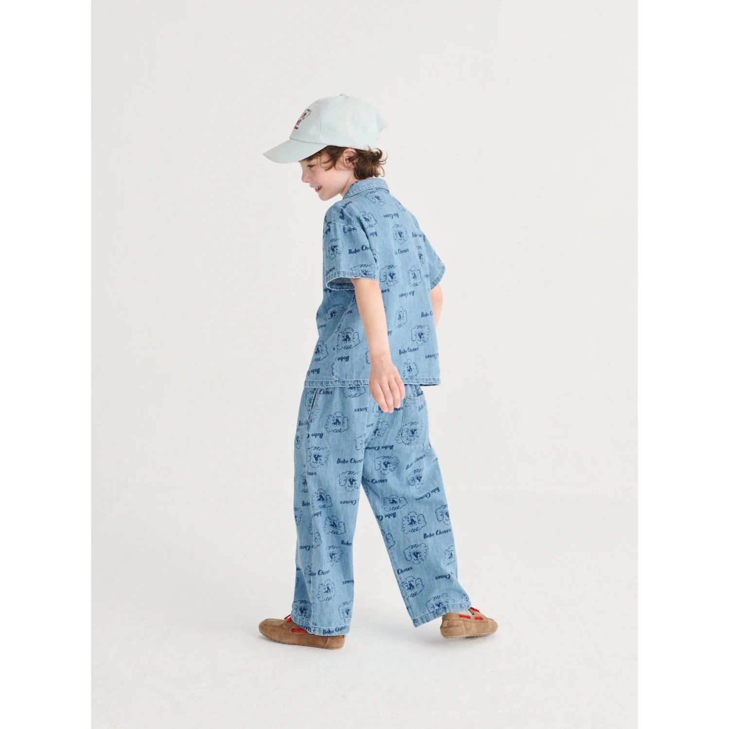 Bobo Choses Prussian Blue Pickle The Dog All Over Denim Shirt - Image 3