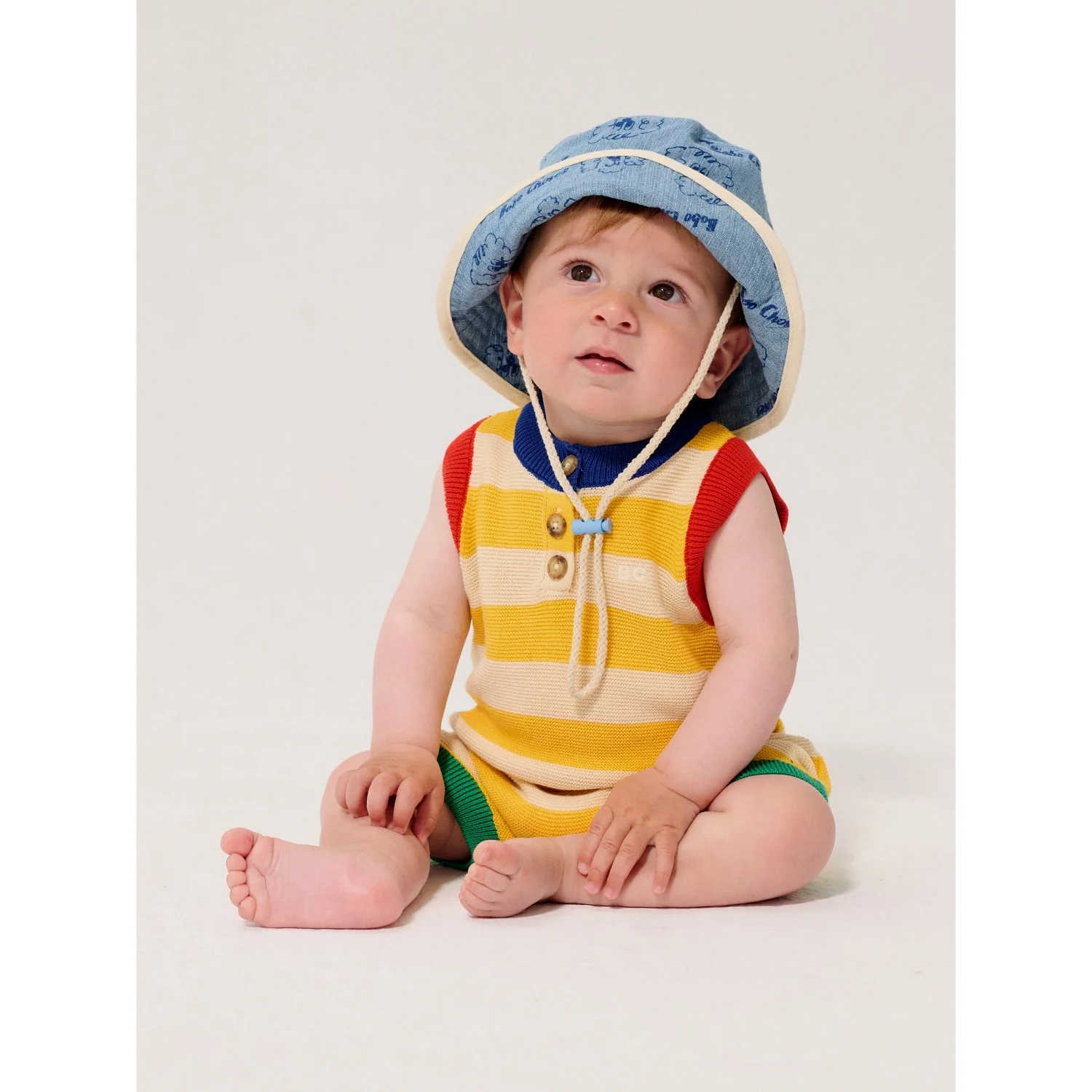 Bobo Choses Prussian Blue Pickles The Dog All Over Bucket Hat - Image 3