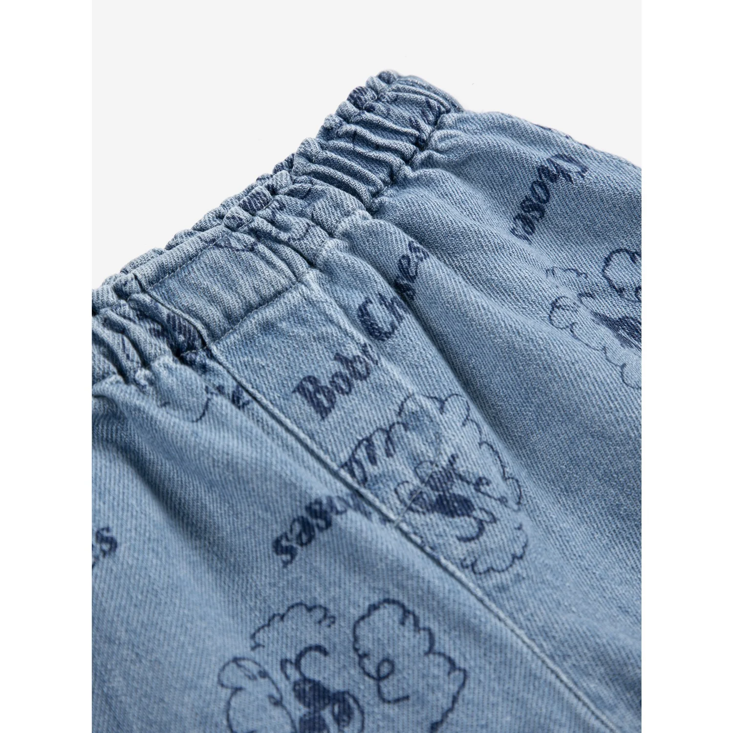 Bobo Choses Prussian Blue Pickles The Dog All Over Denim Short - Image 2