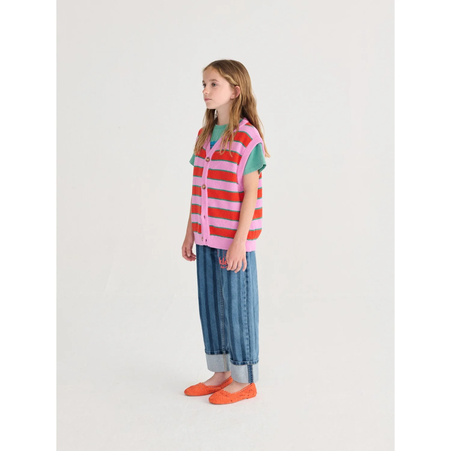 Bobo Choses Purple Bc Striped Knitted Vest - Image 6