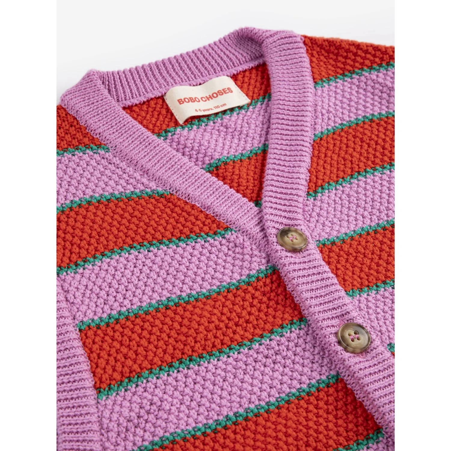 Bobo Choses Purple Bc Striped Knitted Vest - Image 7
