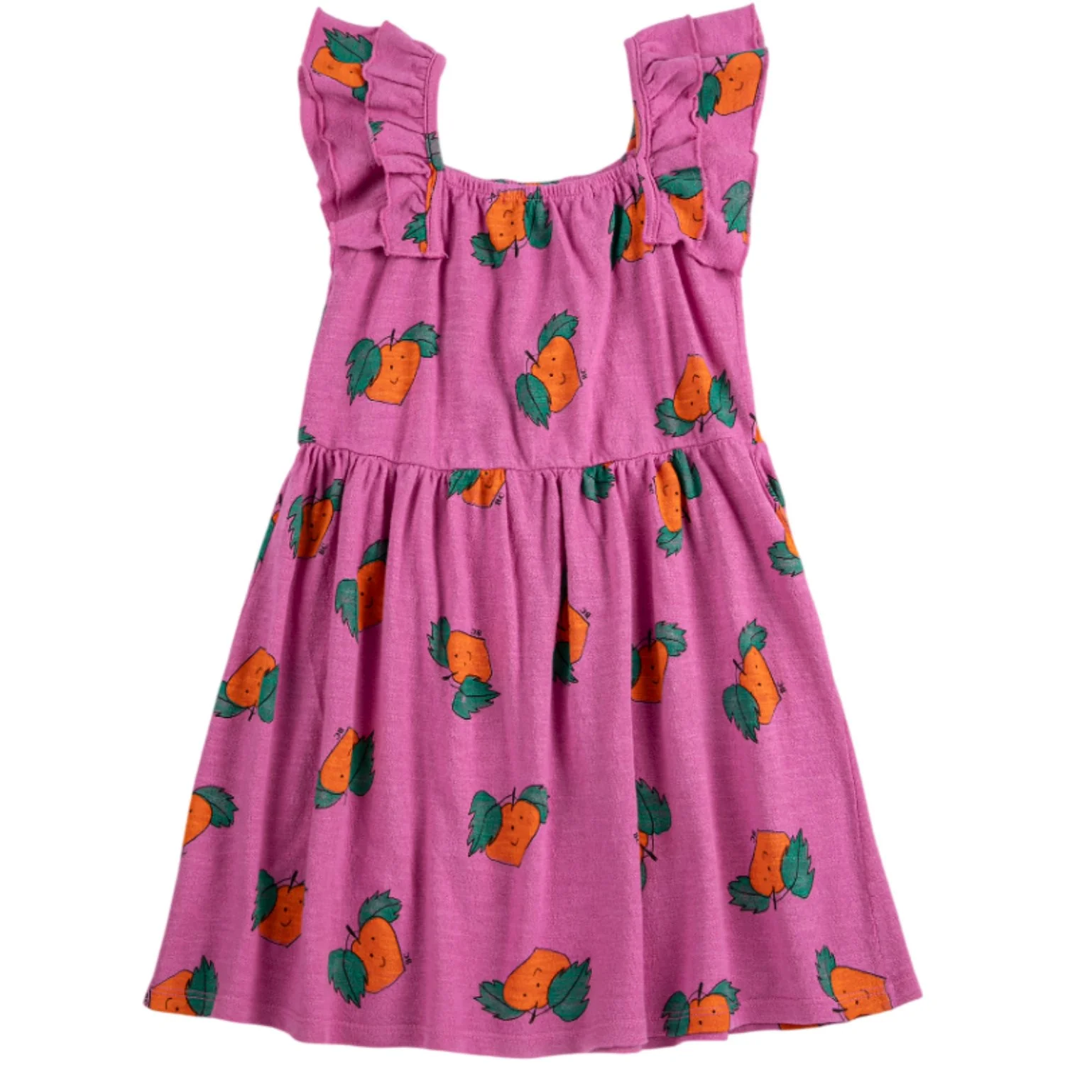 Bobo Choses Purple Tangerine All Over Ruffled Dress