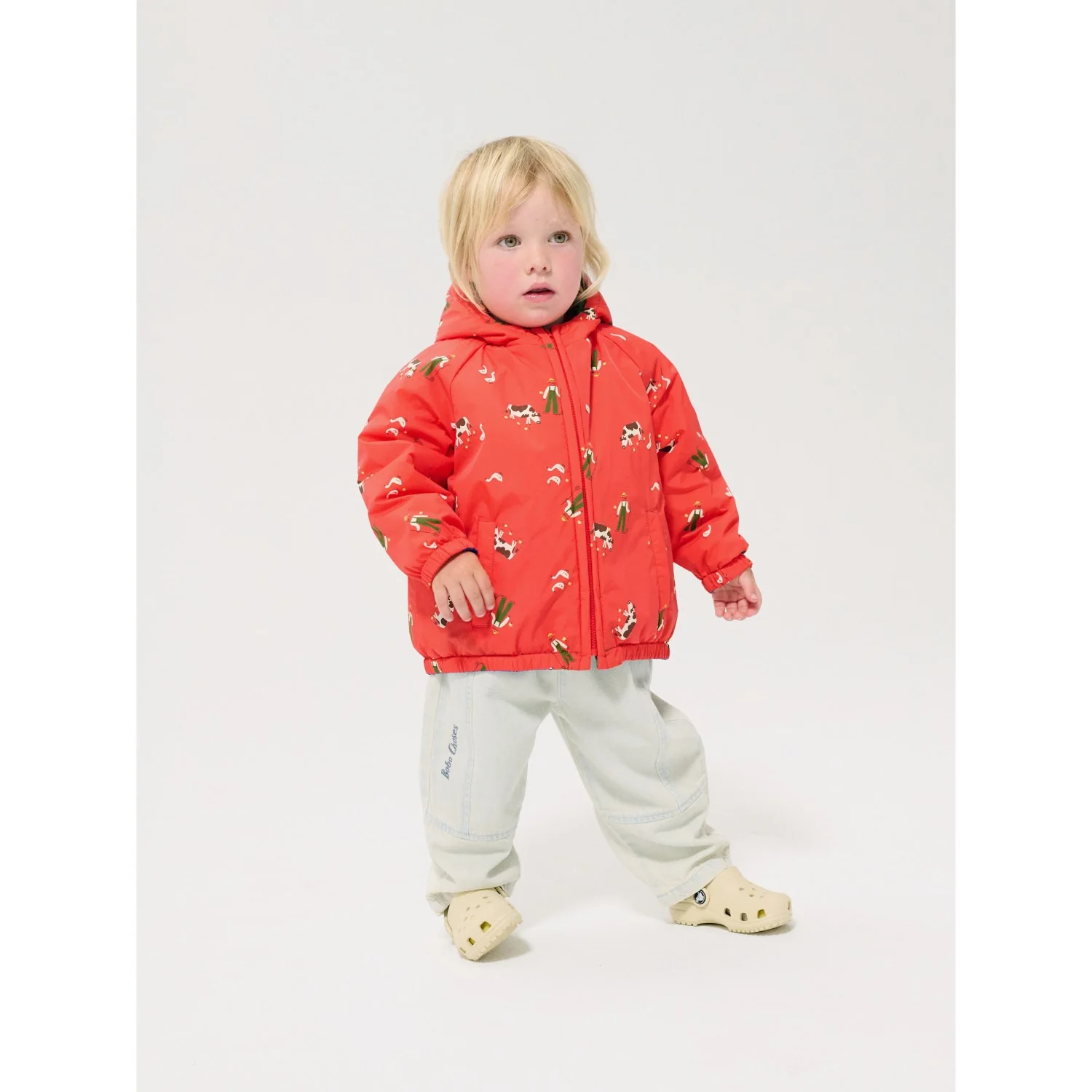 Bobo Choses Red Farm Adventure All Over Reversible Anorak - Image 2